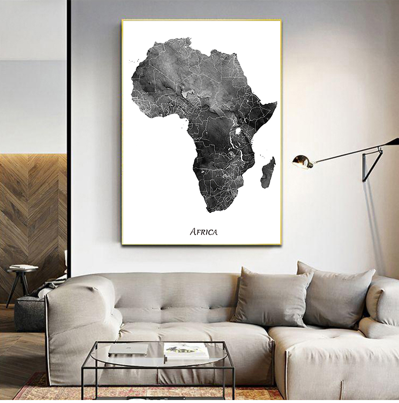 Star Map Poster - Châu Phi Bản Đồ Áp Phích