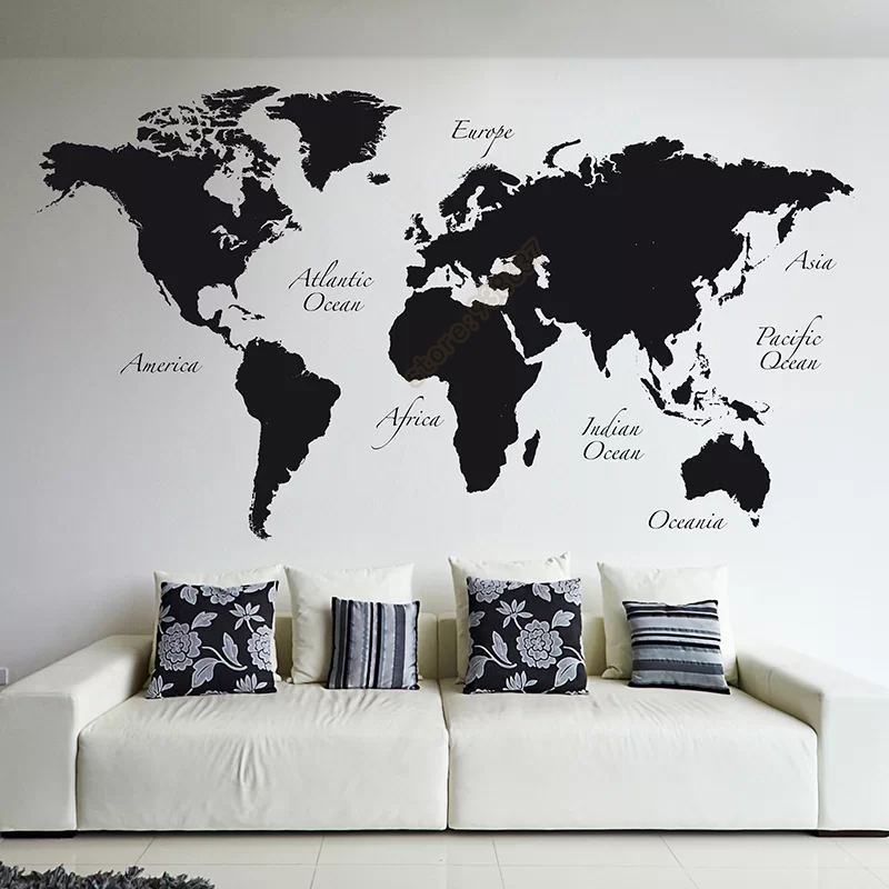 Lớn Bản Đồ Thế Giới Vinyl Deca - đánh giá và giá Star Map Poster