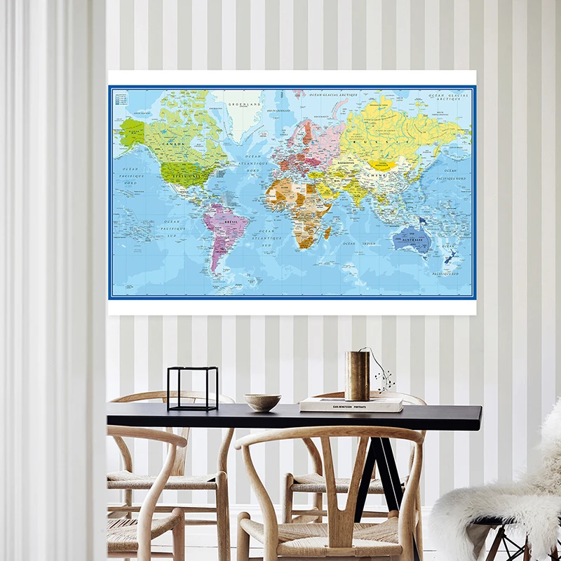 Carte Du Monde World Map Wall  - đánh giá và giá Star Map Poster